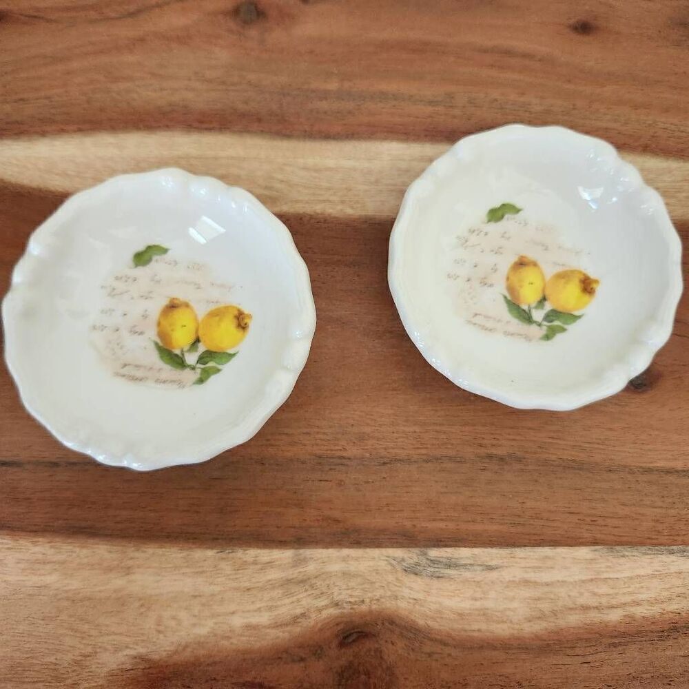 Effetti d' arte set of two small lemon dish tray handmade in Italy